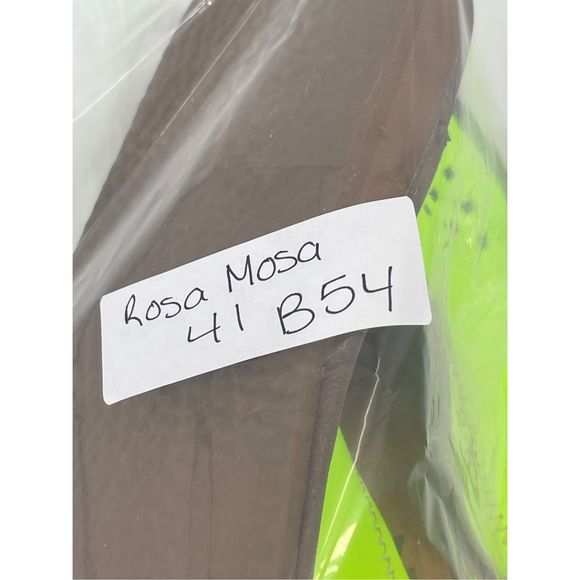 Rosa Mosa Diamond‎ Slide Sandal Mule Women 11 US 41 EU Lime Green Neon Leather - Picture 13 of 13